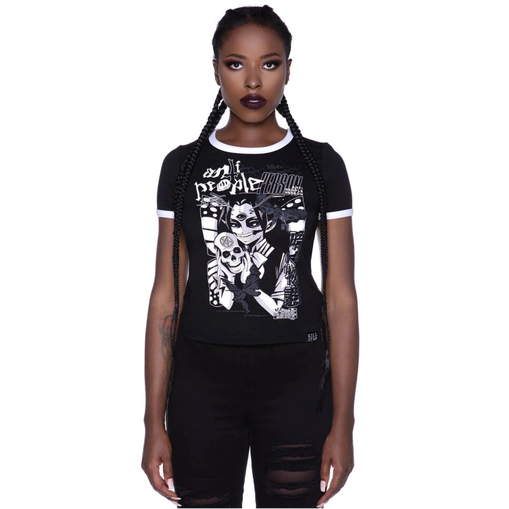 Killstar No Fairytale Ringer Top Nwt